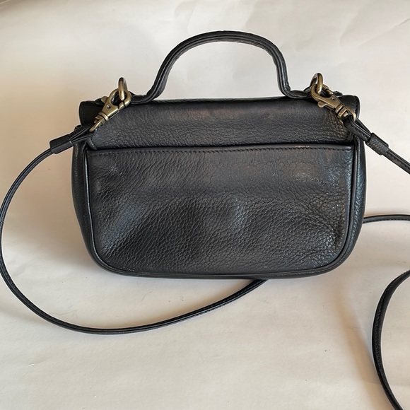 Vintage Nine West Black Small Top Handle Turn Lock Crossbody Bag - Picture 3 of 9